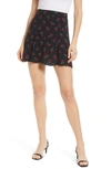 Reformation Flounce Skirt In Black Cherry