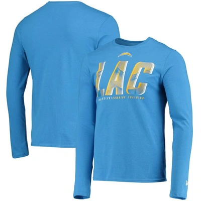 New Era Powder Blue Los Angeles Chargers Combine Authentic Static Abbreviation Long Sleeve T-shirt
