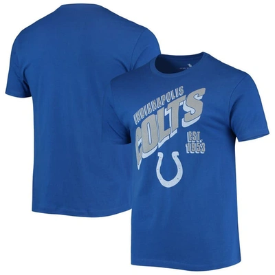 Junk Food Men's  Royal Indianapolis Colts Slant T-shirt