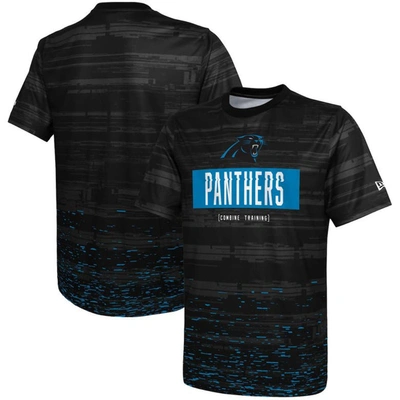 New Era Black Carolina Panthers Combine Authentic Sweep T-shirt