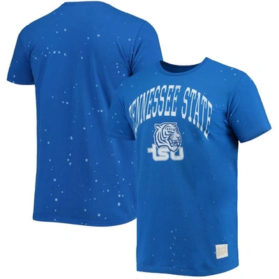 Retro Brand Original  Royal Tennessee State Tigers Bleach Splatter T-shirt