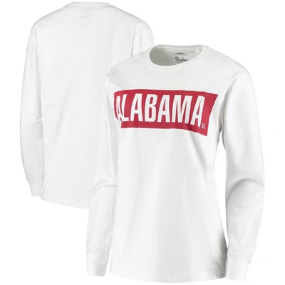 Pressbox White Alabama Crimson Tide Big Block Whiteout Long Sleeve T-shirt