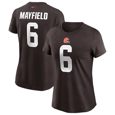 Nike Baker Mayfield Brown Cleveland Browns Name & Number T-shirt