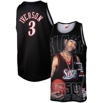 Mitchell & Ness Men's  Allen Iverson Black Philadelphia 76ers Slam Player Tank Top