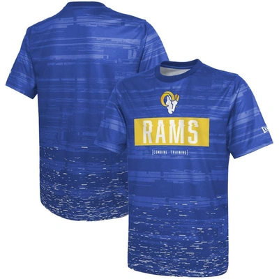 New Era Royal Los Angeles Rams Combine Authentic Sweep T-shirt