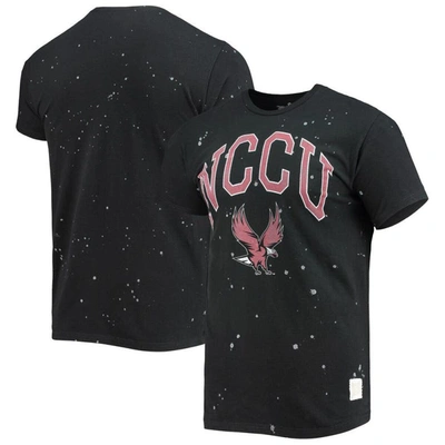 Retro Brand Original  Black North Carolina Central Eagles Bleach Splatter T-shirt