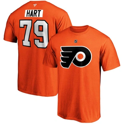Fanatics Branded Carter Hart Orange Philadelphia Flyers Big & Tall Name & Number T-shirt