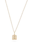 Stone And Strand Diamond Baby Block Necklace In Yellow Gold - B