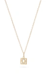 Stone And Strand Diamond Baby Block Necklace In Yellow Gold - D