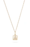 Stone And Strand Diamond Baby Block Necklace In Yellow Gold - A