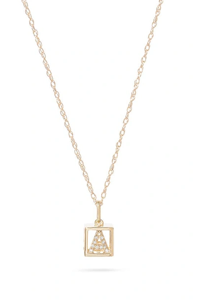 Stone And Strand Diamond Baby Block Necklace In Yellow Gold - A