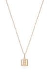 Stone And Strand Diamond Baby Block Necklace In Yellow Gold - E