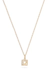 Stone And Strand Diamond Baby Block Necklace In Yellow Gold - C