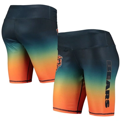 Foco Navy Chicago Bears Gradient Biker Shorts