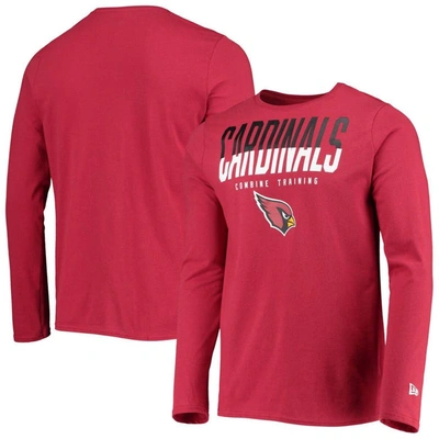 New Era Cardinal Arizona Cardinals Combine Authentic Split Line Long Sleeve T-shirt