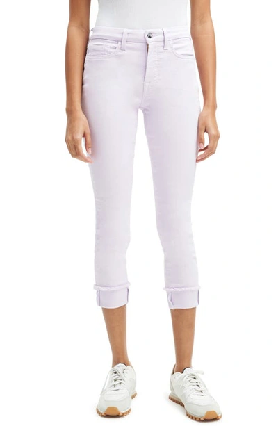 Jen7 Fray Hem Crop Skinny Jeans In Violet