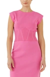 Endless Rose Cinched Waist Sleeveless Knit Top In Pink