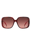 Marc Jacobs 57mm Square Sunglasses In Red