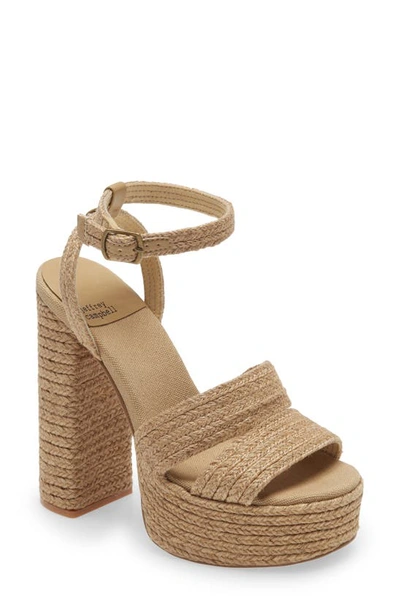 Jeffrey Campbell Yawl Ankle Strap Sandal In Tan
