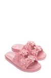 Melissa X Viktor&rolf Wide Blossom Slide Sandal In Pink