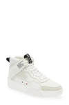 Moncler High-top Leather Sneakers In Weiss