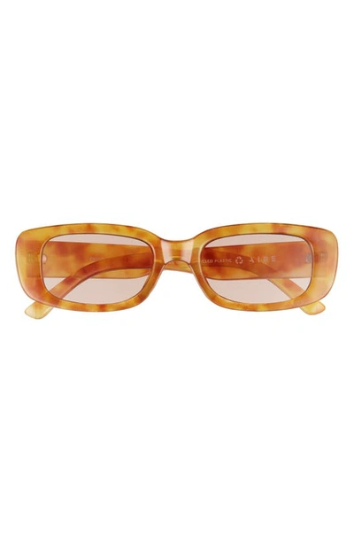 Aire Ceres 51mm Rectangular Sunglasses In Vintage Tort / Barley Tint