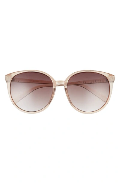 Aire Lyra 58mm Gradient Round Sunglasses In Biscuit / Brown Grad