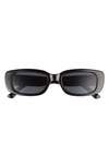 Aire Ceres 51mm Rectangular Sunglasses In Black / Smoke Mono