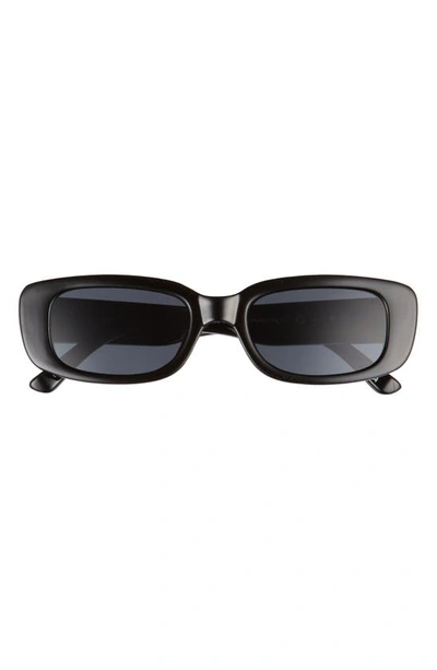 Aire Ceres 51mm Rectangular Sunglasses In Black / Smoke Mono