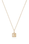 Stone And Strand Diamond Baby Block Necklace In Yellow Gold - K