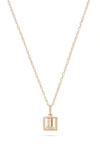 Stone And Strand Diamond Baby Block Necklace In Yellow Gold - L