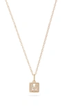 Stone And Strand Diamond Baby Block Necklace In Yellow Gold - M