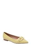 Linea Paolo Nora Pointed Toe Flat In Lemon Zest