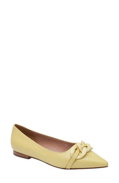 Linea Paolo Nora Pointed Toe Flat In Lemon Zest