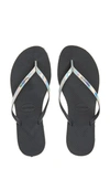 Havaianas Women's You Metallic Flip Flop Sandals Women's Shoes In Gray Steel/metallic Graphite/laminate