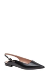 Linea Paolo Caia Pointed Toe Slingback Flat In Black