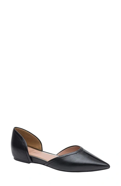 Linea Paolo Doria Pointed Toe Flat In Black