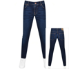 Nudie Jeans Lean Dean Slim-fit Tapered-leg Stretch-denim Jeans In Blue