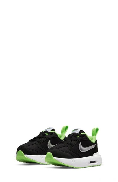 Nike Kids' Air Max Dawn Sneaker In Black/green/white