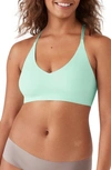 True & Co. True Body Triangle Lace Racerback Bralette In Sierra Mint