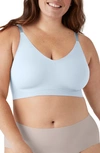 True & Co. True Body Triangle Adjustable Strap Full Cup Soft Form Band Bra In Powder Blue