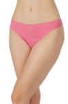 On Gossamer 'cabana' Cotton Thong In Azalea Pink