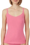On Gossamer Reversible Stretch Cotton Camisole In Azalea Pink