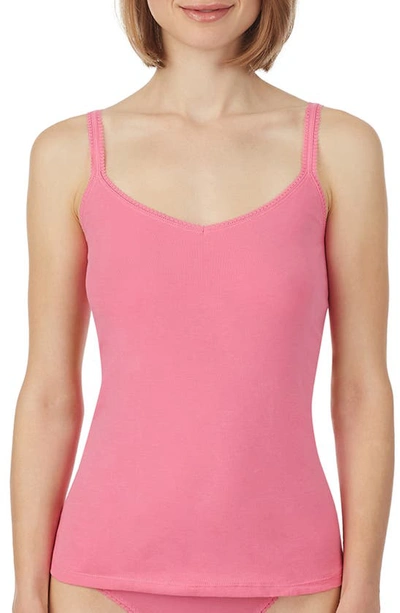 On Gossamer Reversible Stretch Cotton Camisole In Azalea Pink