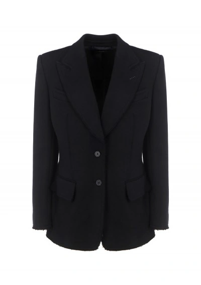Tom Ford Tailoring Blazer With Front Buttoning In Black
