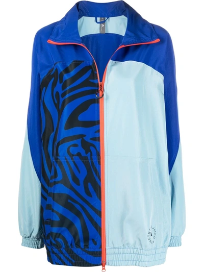 Adidas By Stella Mccartney Asmc Stand Collar Zip Jacket In Arctic Blue/bold  Blue | ModeSens