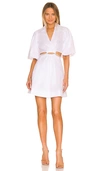Jonathan Simkhai Aulora Cotton-poplin Mini Dress In White