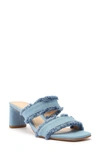 Schutz Amely Mid Sandal In Azul/ Summer Jeans