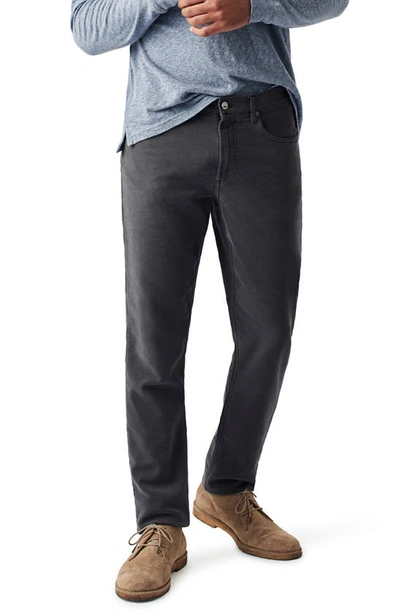 Faherty Stretch Terry 5-pocket Trousers In Washed Black