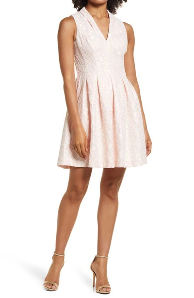 Vince Camuto Boded Lace Sleeveless Fit & Flare Dress In Bsh